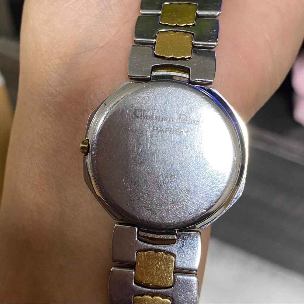CHRISTIAN DIOR LADIES TWO TONE WATCH VGC - Picture 8 of 8